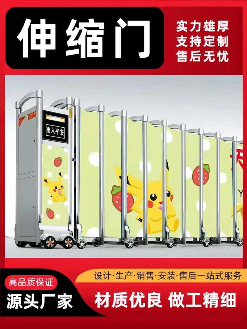 佛山三水区园区电动伸缩门定制 大型工厂园区必备组合，安全高效之选